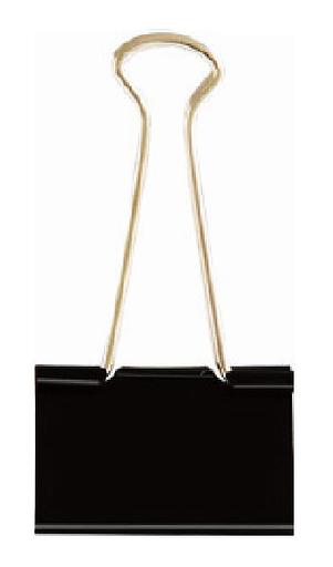 Зажимы Deli E38562 металл 41мм черный (упак.:12шт) картонная коробка фото 1