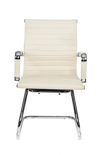 Кресло Бюрократ CH-883-LOW-V слоновая кость искусственная кожа низк.спин. полозья металл хром фото 2