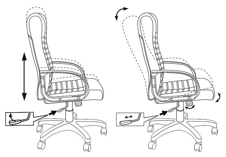 Кресло руководителя Бюрократ KB-10LITE черный искусственная кожа крестовина пластик фото 5