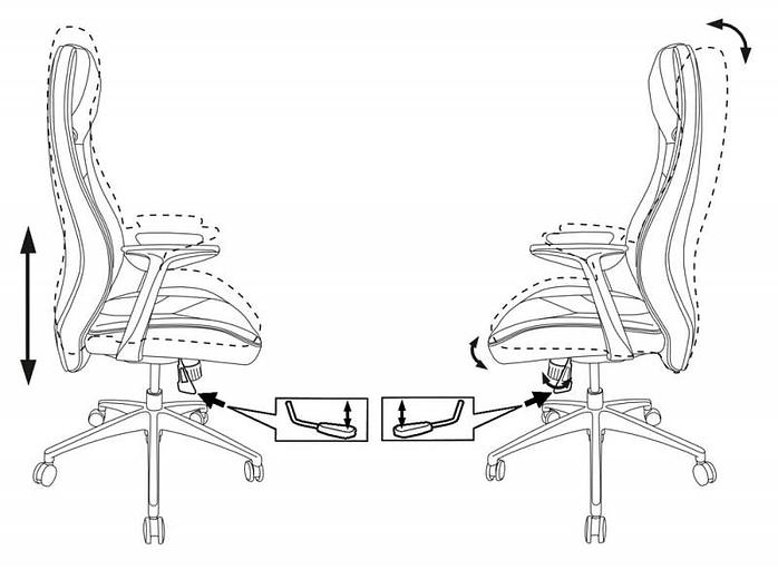 Кресло руководителя Бюрократ _Zen коричневый кожа крестовина алюминий фото 5