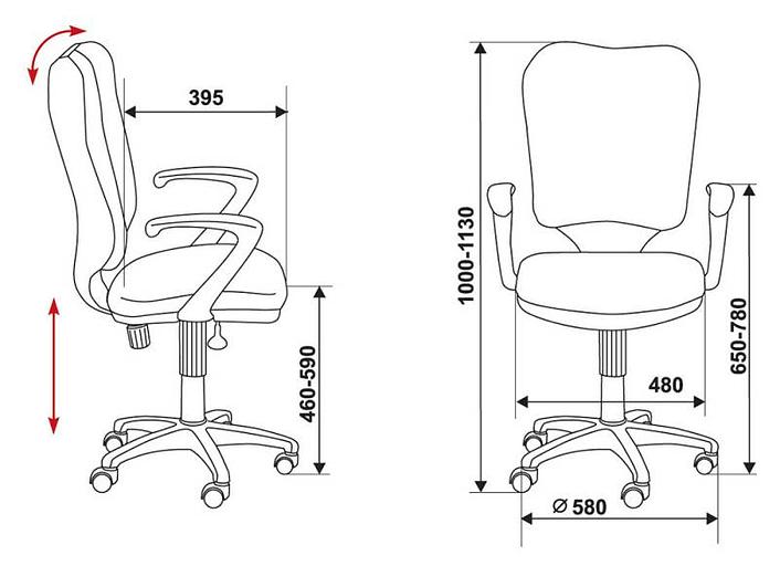 Кресло Бюрократ Ch-540AXSN черный 26-28 крестовина пластик фото 6