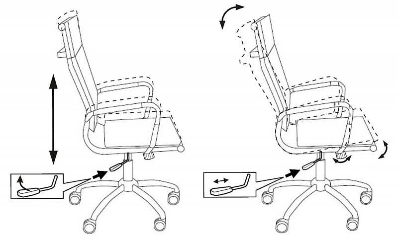 Кресло руководителя Бюрократ Ch-993 черный искусственная кожа крестовина металл хром фото 6