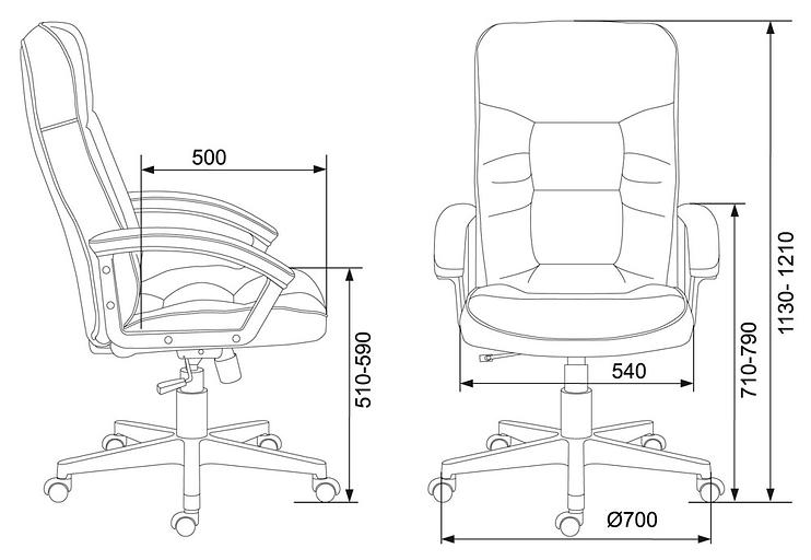 Кресло руководителя Бюрократ T-9908AXSN-Black черный TS-584 крестовина пластик фото 6