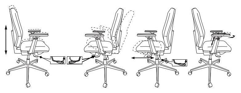 Кресло Бюрократ CH-545/LUX черный 38-418 крестовина алюминий фото 7