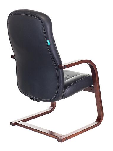 Кресло Бюрократ T-9923WALNUT-AV черный кожа полозья дерево фото 4