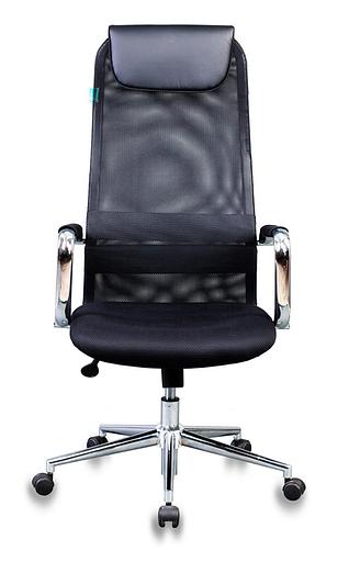 Кресло руководителя Бюрократ KB-9N черный TW-01 TW-11 сетка/ткань с подголов. крестовина металл хром фото 2