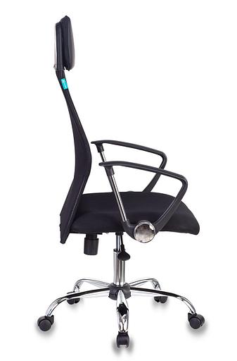 Кресло руководителя Бюрократ KB-6N черный TW-01 TW-11 сетка с подголов. крестовина металл хром фото 3