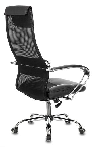 Кресло руководителя Бюрократ CH-608SL черный TW-01 TW-11 искусст.кожа/ткань с подголов. крестовина металл хром фото 4