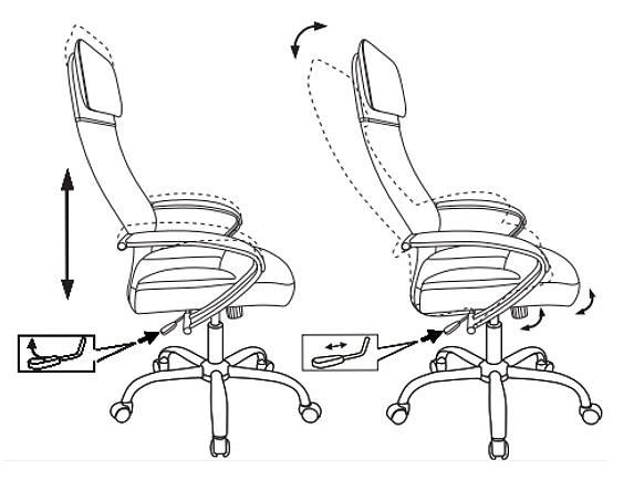 Кресло руководителя Бюрократ CH-608SL черный TW-01 TW-11 искусст.кожа/ткань с подголов. крестовина металл хром фото 7
