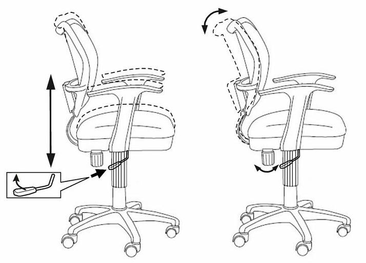 Кресло детское Бюрократ Ch-W797 салатовый TW-03A сиденье салатовый TW-18 сетка/ткань крестовина пластик пластик белый фото 4