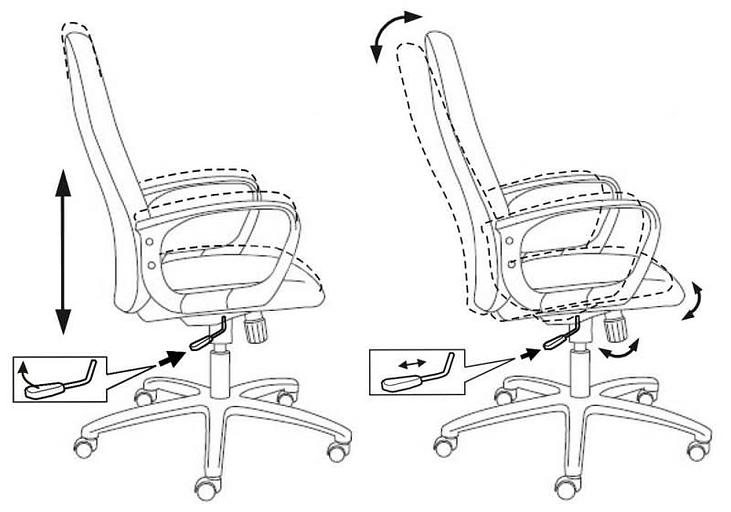 Кресло руководителя Бюрократ CH-808AXSN черный Or-16 искусственная кожа крестовина пластик фото 5