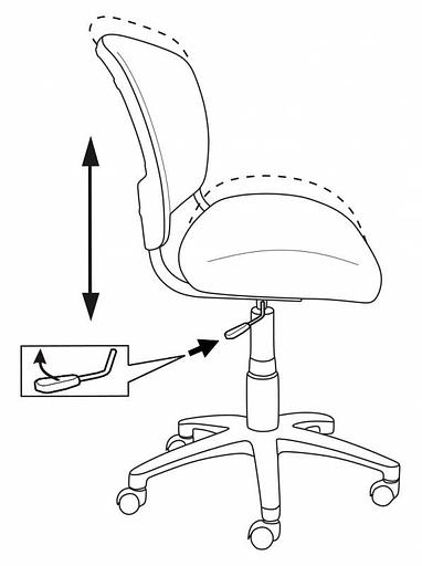 Кресло Бюрократ CH-296NX темно-серый сиденье серый 15-48 крестовина пластик фото 5