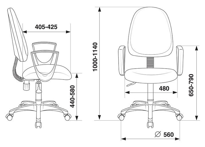 Кресло Бюрократ CH-1300N черный Престиж+ искусственная кожа крестовина пластик фото 5