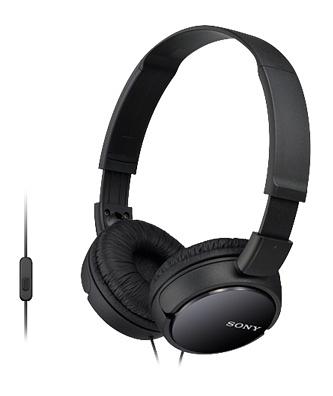 Гарнитура мониторные Sony MDR-ZX110AP 1.2м черный проводные оголовье (MDRZX110APB.CE7) фото 1