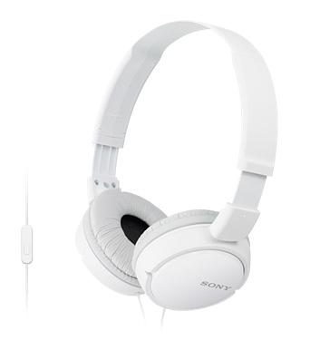 Гарнитура мониторные Sony MDR-ZX110AP 1.2м белый проводные оголовье (MDRZX110APW.CE7) фото 1