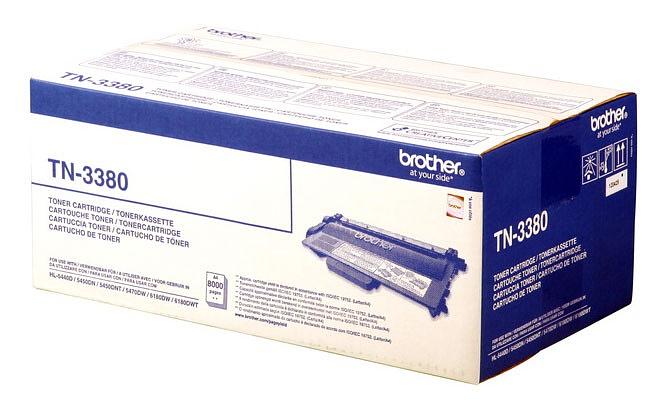 Картридж лазерный Brother TN3380 черный (8000стр.) для Brother DCP8110/8250/HL5450/5470/MFC8520/8950 фото 1