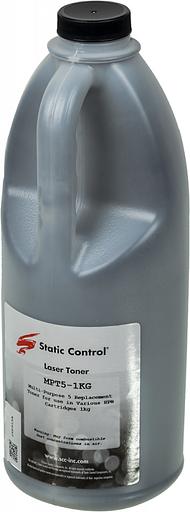 Тонер Static Control MPT5-1KG черный флакон 1000гр. для принтера HP LJ1200/4100/5000 фото 1