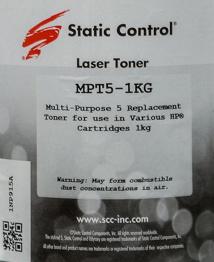 Тонер Static Control MPT5-1KG черный флакон 1000гр. для принтера HP LJ1200/4100/5000 фото 3