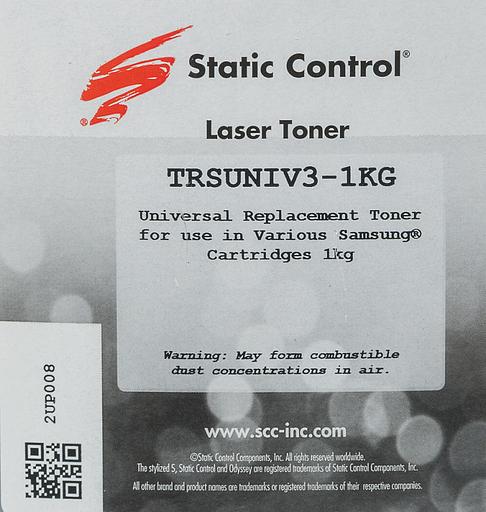 Тонер Static Control TRSUNIV3-1KG черный флакон 1000гр. для принтера Samsung ML2160/SCX3400/M2020/M2070 фото 3