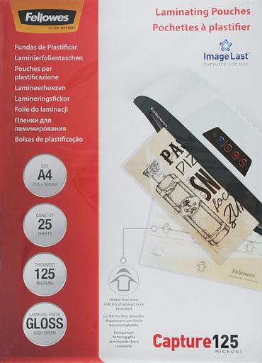 Пленка для ламинирования Fellowes 125мкм A4 (25шт) глянцевая 216x303мм CRC-53963 (FS-53963) фото 1