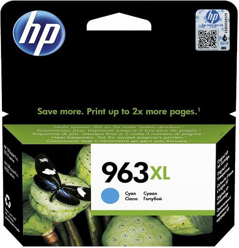 Картридж струйный HP 963 3JA27AE голубой (1600стр.) для HP OfficeJet Pro 901x/902x/HP фото 1
