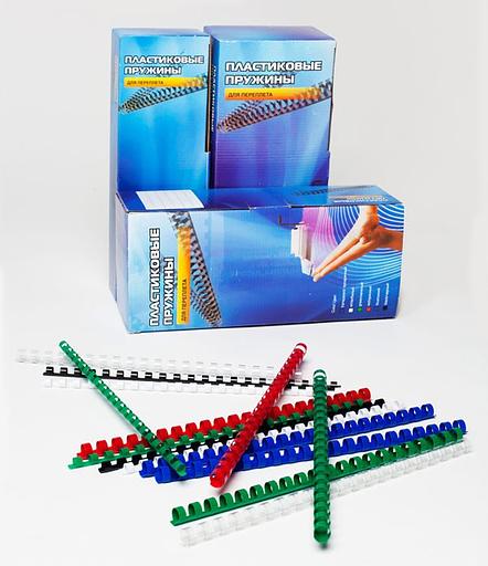 Пружины для переплета пластиковые Office Kit d=45мм 341-410лист A4 белый (50шт) BP2121 фото 2