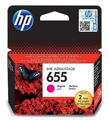 Картридж струйный HP 655 CZ111AE пурпурный (600стр.) для HP DJ IA 3525/4615/4625/5525/6525 фото 1