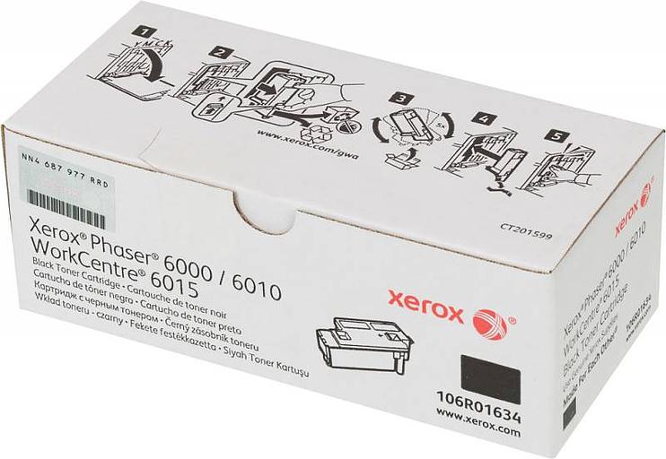 ТОНЕР-КАРТРИДЖ ЧЕРНЫЙ PH6000B, 2K Xerox 106R01634 фото 1
