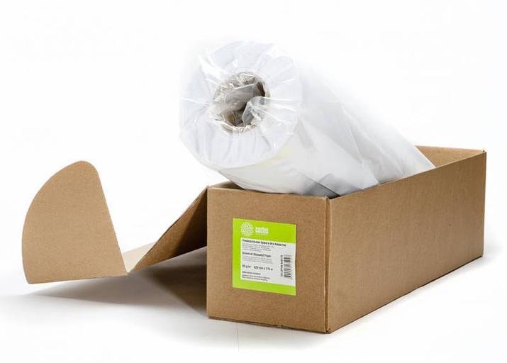 Бумага Cactus CS-LFP80-620175 A1+ 620мм-175м/80г/м2/белый CIE171% инженерная бумага втулка:76.2мм (3") фото 2