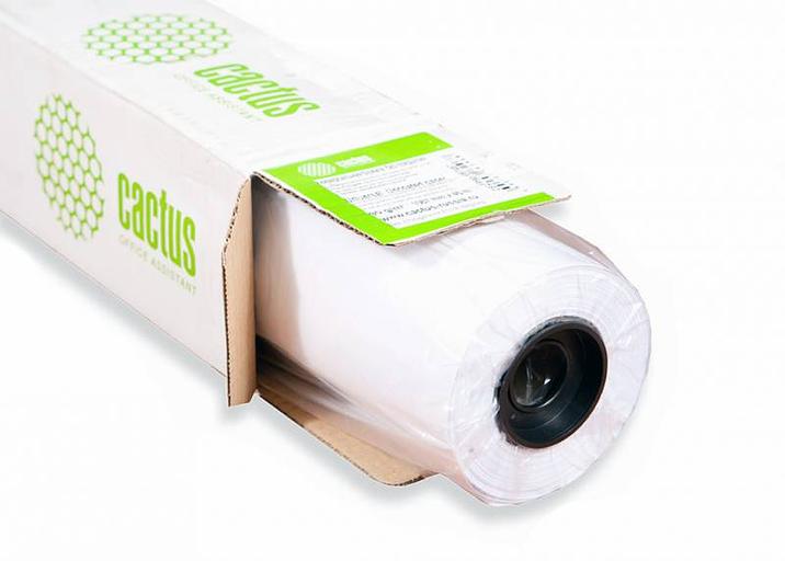 Бумага Cactus CS-PC90-61045 24"(A1) 610мм-45м/90г/м2/белый CIE169% матовое универсальная (с покрытием) втулка:50.8мм (2") (упак.:1рул) фото 1