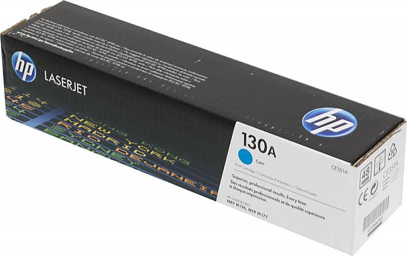 Картридж лазерный HP 130A CF351A голубой для HP M153/M176/M177 фото 1