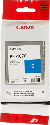 Картридж струйный Canon PFI-107C 6706B001 голубой (130мл) для Canon iP F680/685/780/785 фото 1