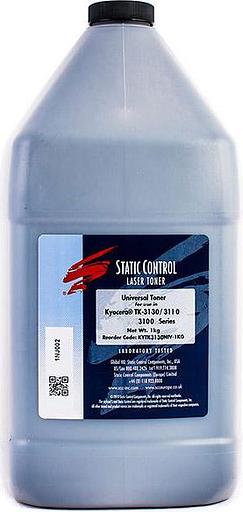 Тонер Static Control KYTK3130UNV1KG черный флакон 1000гр. для принтера Kyocera FS4100/4200/4300DN фото 1