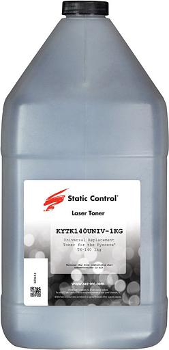 Тонер Static Control KYTK140UNIV-1KG черный флакон 1000гр. для принтера Kyocera FS1030/1100/1120/1300 фото 1