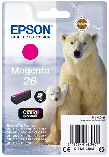 Картридж струйный Epson T2613 C13T26134012 пурпурный (300стр.) (4.5мл) для Epson XP-600/700/800 фото 1