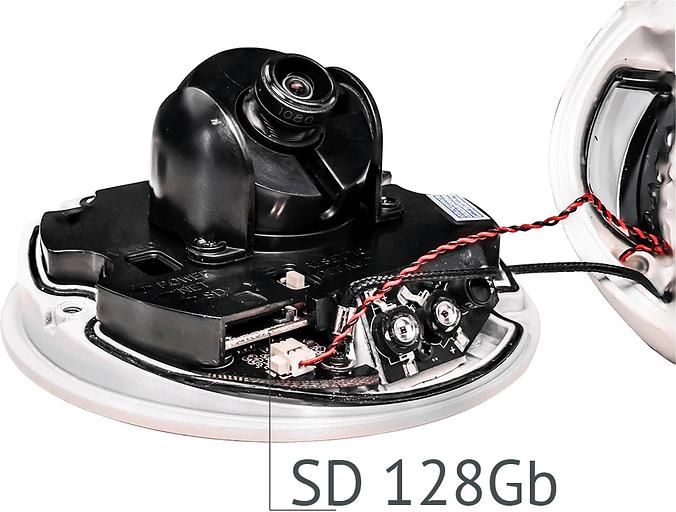 Видеокамера IP Trassir TR-D4121IR1 3.6-3.6мм цветная корп.:белый фото 5