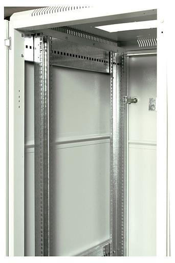 Шкаф коммутационный ЦМО (ШТК-М-42.6.6-4ААА) напольный 42U 600x620мм пер.дв.перфор. задн.дв.стал.лист 2 бок.пан. направл.под закл.гайки 550кг серый 455мм 96.3кг 180град. 2030мм фото 4