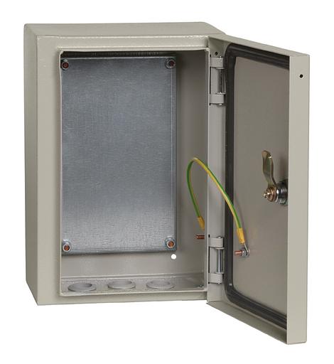 Щит распределительный IEK YKM40-321-54 ЩМП-3.2.1-0 У2 навесной 210мм 150мм 300мм 630A 6шт металл IP54 серый (упак.:1шт) фото 1