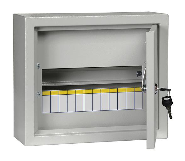 Щит распределительный IEK MKM14-N-12-31-Z ЩРн-12з-1 36 навесной 310мм 120мм 265мм 12мод. металл IP31 серый (упак.:1шт) фото 1