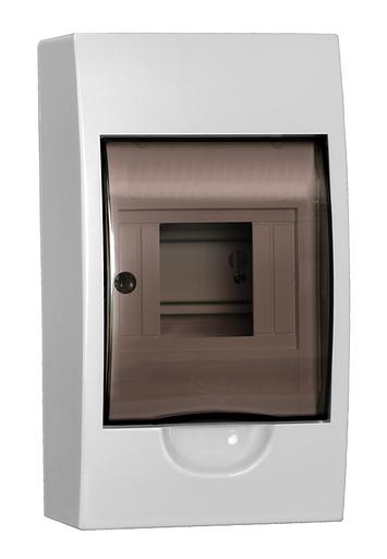 Щит распределительный IEK MKP12-N-04-40-20 ЩРН-П-4 для установки модульных устройств навесной 112мм 93мм 200мм 660B 4мод. пластик IP41 белый с возможностью установки счетчика (упак.:1шт) фото 1