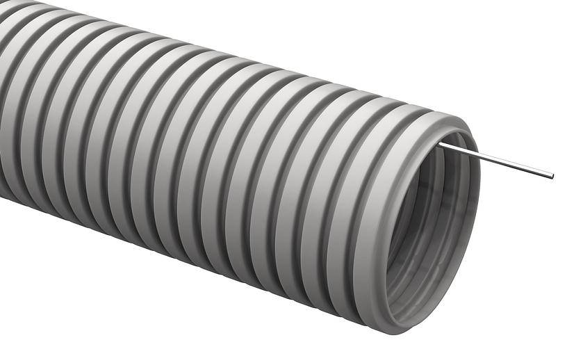 Труба гофр. гибкая ПВХ IEK CTG20-50-K41-015I внеш.D=50мм с протяжкой 15м сер. фото 1