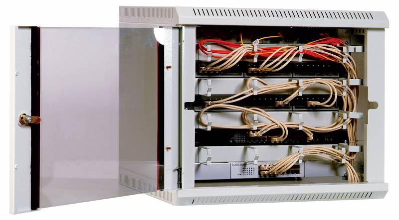 Шкаф коммутационный ЦМО ШРН-12.650 12U 600x650мм пер.дв.стекл несъемн.бок.пан. 50кг серый фото 8