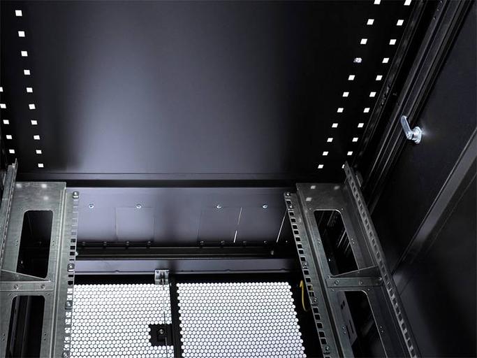 Шкаф серверный ЦМО ШТК-СП-42.8.10-48АА-9005 42U 800x930мм пер.дв.перфор. 2 бок.пан. 1350кг черный фото 7
