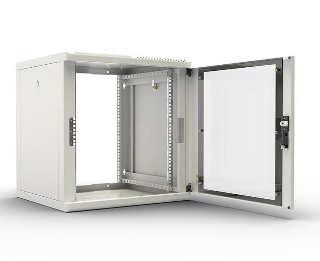 Шкаф коммутационный ЦМО ШРН-М-12.500.1 12U 600x456мм пер.дв.металл 50кг серый фото 2