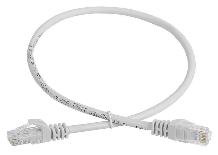 Патч-корд ITK PC01-C5EU-1M-G UTP вилка RJ-45-вилка RJ-45 кат.5е 1м серый ПВХ (уп.:1шт) фото 1
