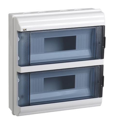 Щит распределительный IEK MKP72-N3-24-55 КМПн-24 IP55 для установки модульных устройств навесной 306мм 108мм 328мм 660B 24мод. пластик IP55 белый (упак.:1шт) фото 1