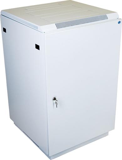 Шкаф коммутационный ЦМО (ШТК-М-18.6.6-3ААА) напольный 18U 600x620мм пер.дв.металл задн.дв.стал.лист 2 бок.пан. направл.под закл.гайки 270кг серый 455мм 48.6кг 180град. 960мм фото 1