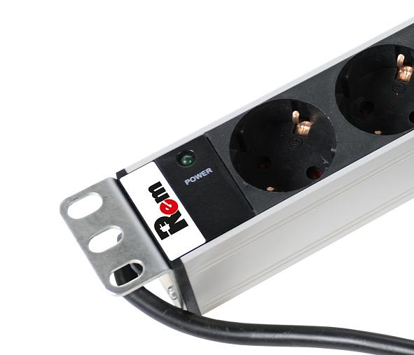 Блок распределения питания Rem Rem-16 R-16-9S-I-440-3 гор.размещ. 9xSchuko 16A Schuko 3м фото 2