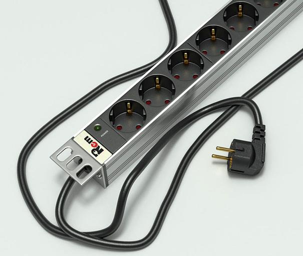 Блок распределения питания Rem Rem-16 R-16-9S-I-440-3 гор.размещ. 9xSchuko 16A Schuko 3м фото 3