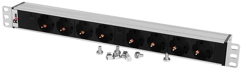 Блок распределения питания Rem IP20 R-32-8S-I-440-K гор.размещ. 8xSchuko базовые 32A клеммная колодка фото 1